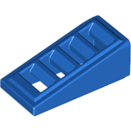 Lego Brick Sloped 18° 2 x 1 x 2/3 with 4 Slots / Grate / Blue