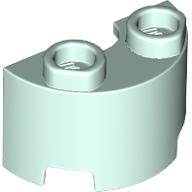 Lego Brick Round, Half 1 x 2 / Light Aqua