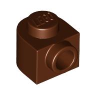 Lego Plate 1 x 1 x 2/3 Half Round with Side Stud / Reddish Brown