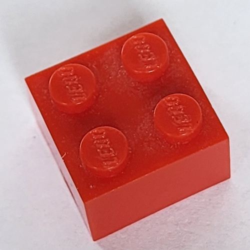 Lego Brick 2 x 2 without Inside Support or Tubes / Red