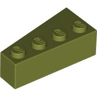 Lego Brick Wedged, Angled 4 x 2 Right / Olive Green