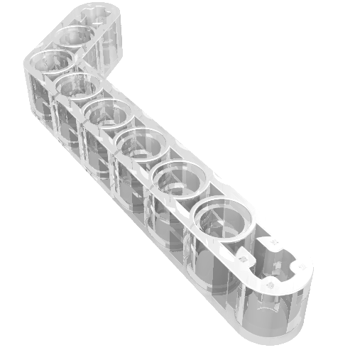 Lego Technic Beam 1 x 9 Bent (7 - 3) Thick / Trans-Clear