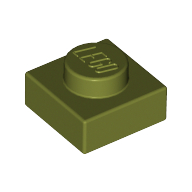 Lego Plate 1 x 1 / Olive Green