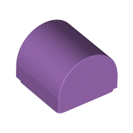 Lego Brick Curved 1 x 1 x 2/3 Double Curved Top, No Studs / Medium Lavender