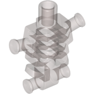 Lego Torso Skeleton, Angular Rib Cage, Plain / Trans-Brown