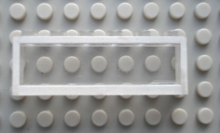 Lego Modulex Window 1 x 6 x 2 with White Border Print