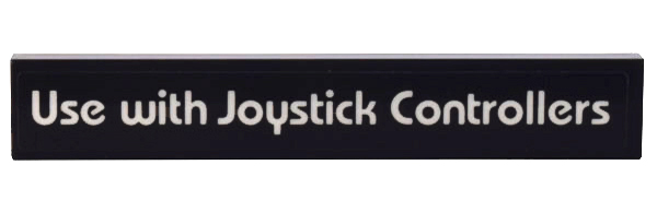 Lego Tile 1 x 6 with White 'Use with Joystick Controllers' Pattern (Sticker) - Set 10306 / Black