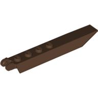 Lego Hinge Plate 1 x 8 Locking with Angled Side Extensions, Rounded Plate Underside, 9 Teeth / Brown