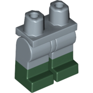 Lego Hips with Sand Blue Legs and Dark Green Boots Pattern