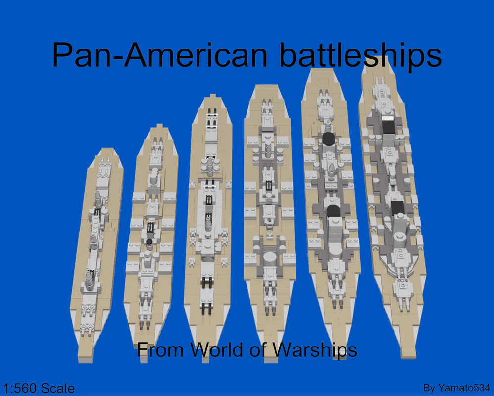 Lego 1:560 Scale Pan-American Battleships