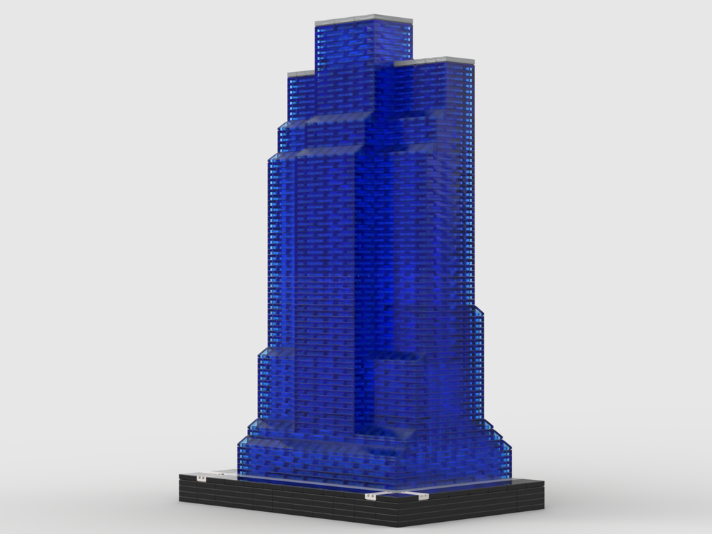 Lego Citigroup Centre Chicago at 1/650th Scale