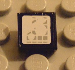 Lego Tile 1 x 1 with Headlight Pattern (Sticker) - Set 8858-1