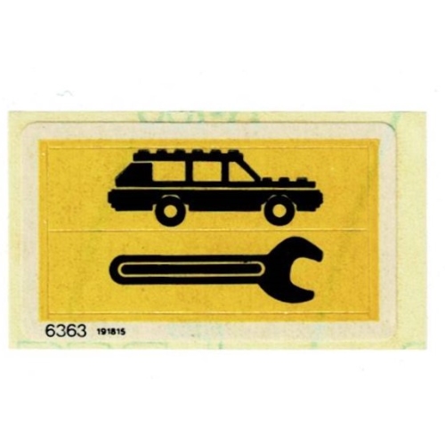 Lego Sticker Sheet for Set 6363-1 / [No Color/Any Color]