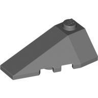 Lego Brick Wedged, Sloped 4 x 2 Triple Left / Dark Bluish Gray