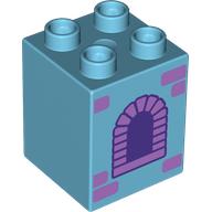 Lego Duplo Brick 2 x 2 x 2 with Castle Window Print