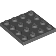 Lego Plate 4 x 4 / Dark Bluish Gray