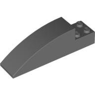 Lego Brick Curved 8 x 2 x 2 / Dark Bluish Gray