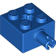 Lego Brick Special 2 x 2 with Pin and Axle Hole / Blue