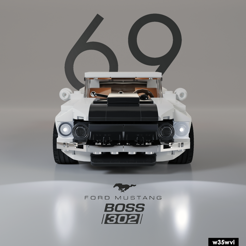 Lego `69 Ford Mustang Boss 302 White