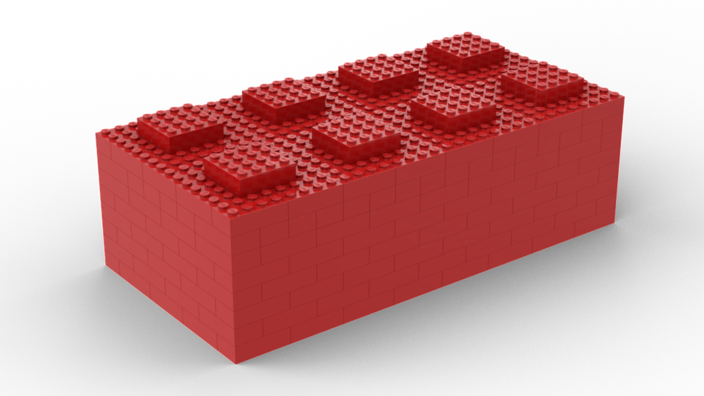 Lego 2x4 Brick made of only 2x4 Bricks