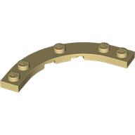 Lego Plate Round Corner 5 x 5 with 4 x 4 Round Cutout / Tan