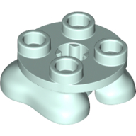 Lego Feet, 2 x 2 x 2/3 with 4 Studs on Top / Light Aqua