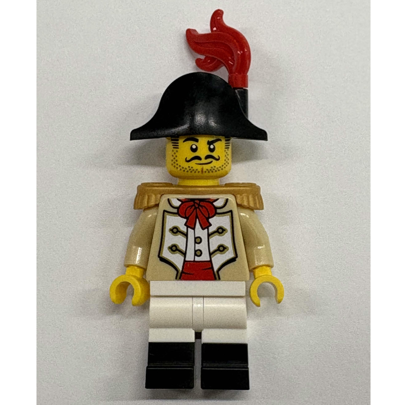 Lego Captain, Male, Gold Epaulette, Black Bicorn
