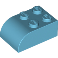 Lego Brick Curved 2 x 3 / Medium Azure