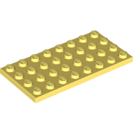 Lego Plate 4 x 8 / Bright Light Yellow