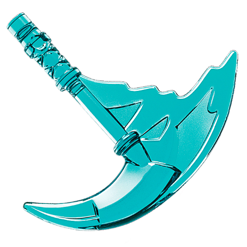 Lego Weapon Sickle with Trailing Effect / Trans-Light Blue