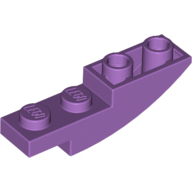 Lego Brick Curved Inverted 4 x 1 / Medium Lavender