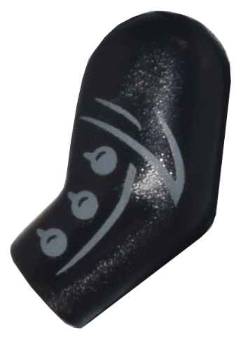 Lego Arm, Left with Dark Bluish Gray Buttons and Folds Pattern / Black