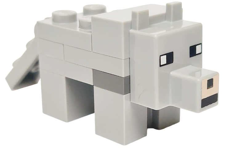 Lego Minecraft Wolf - Brick Built