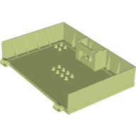 Lego Plate Special Book 11 x 16 with 2 x 4 Container, 2 x 4 Studs on Edge, Hole / Yellowish Green