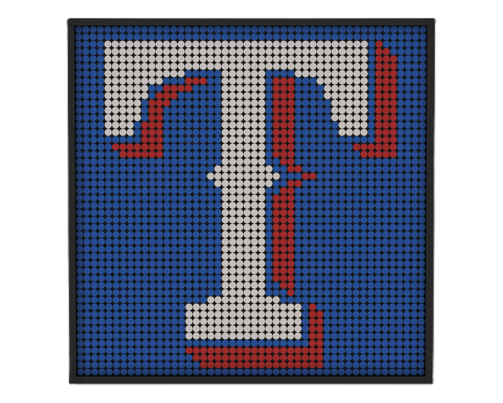 Lego MLB Art - Texas Rangers