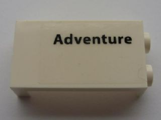 Lego Panel 1 x 2 x 3 with Side Supports - Hollow Studs with 'Adventure' Pattern Model Right Side (Sticker) - Set 10213