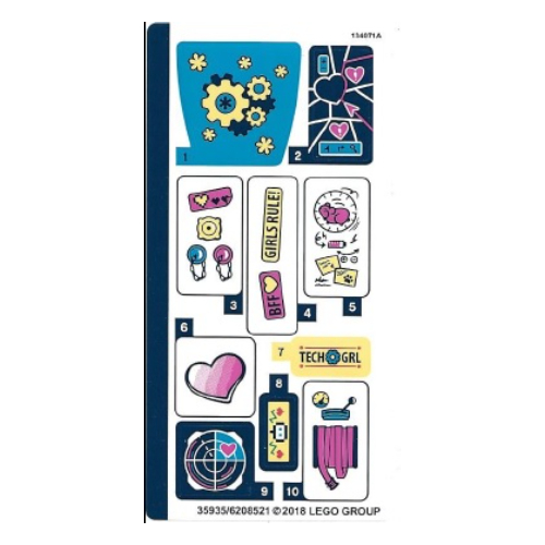 Lego Sticker Sheet for Set 41333-1 / [No Color/Any Color]