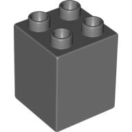 Lego Duplo Brick 2 x 2 x 2 / Dark Bluish Gray