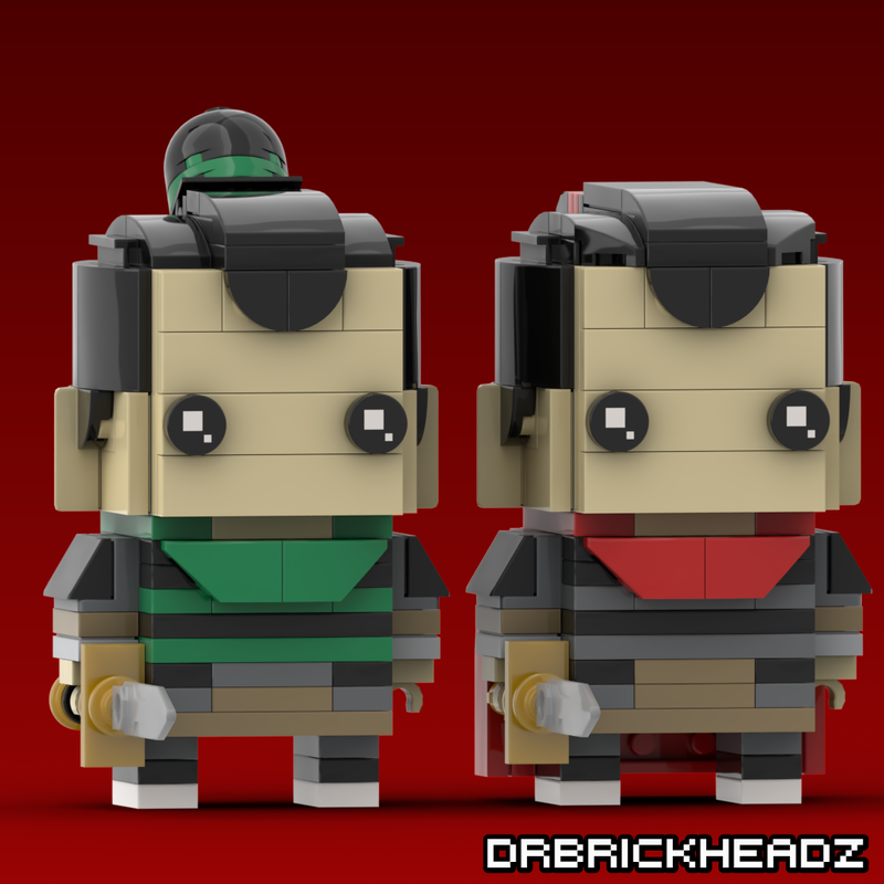 Lego Ping + Li Shang (Mulan 1998) Brickheadz