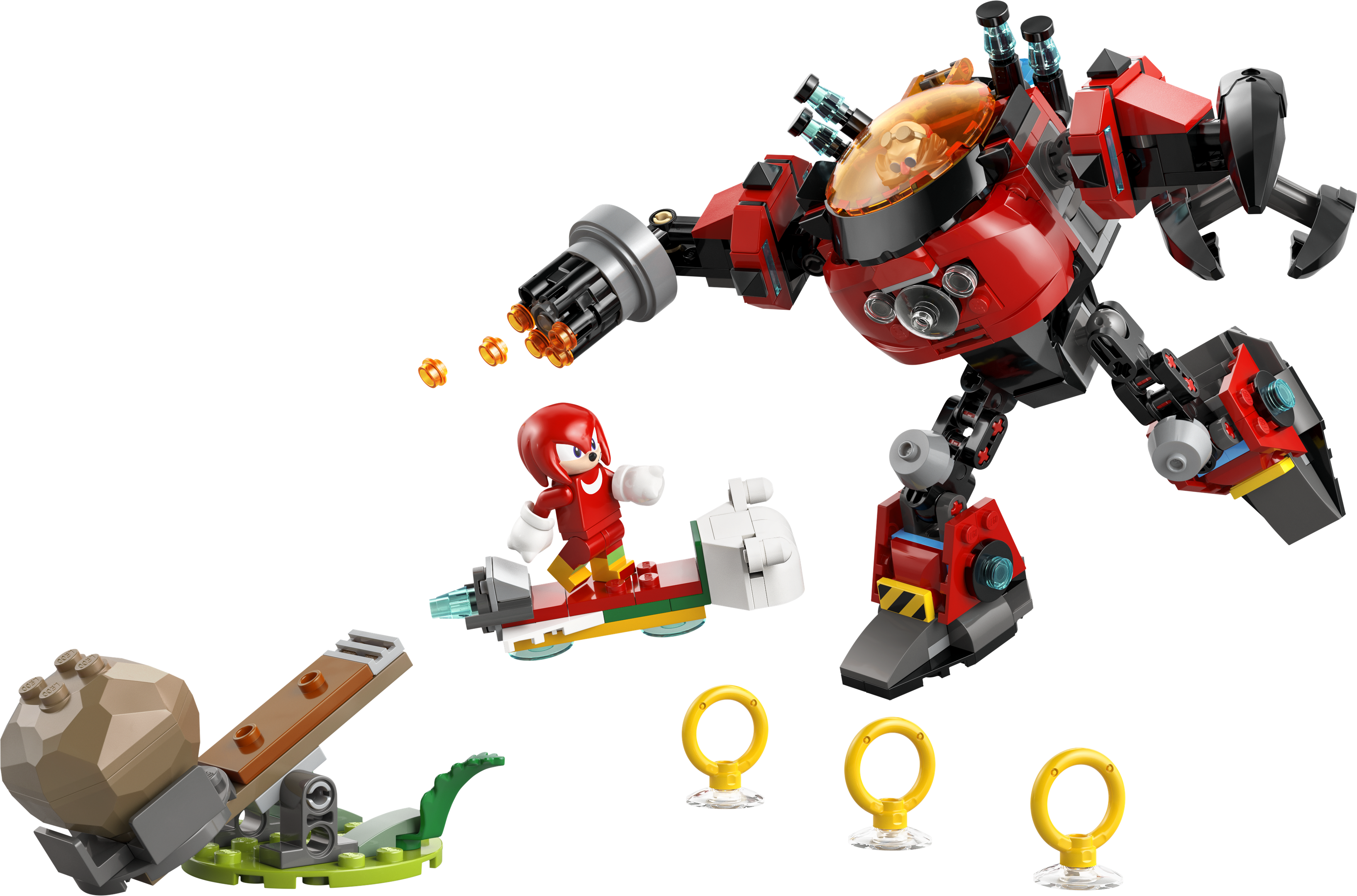 Lego Knuckles vs. Dr. Eggman Egg Crusher Mech