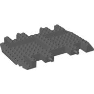 Lego Vehicle Base 12 x 18 x 1 1/3, Recessed Surface, Cutouts, Wedged Front / Dark Bluish Gray