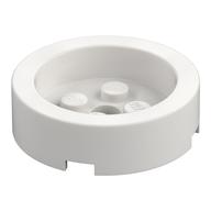 Lego Brick Round 4 x 4 with Recessed Center / White