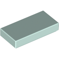 Lego Tile 1 x 2 with Groove / Light Aqua