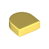 Lego Tile Round 1 x 1 Half Circle / Bright Light Yellow