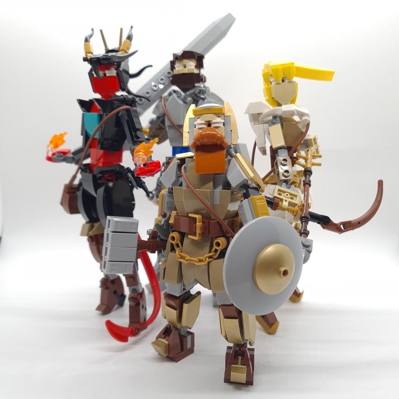 Lego DnD inspired adventurers