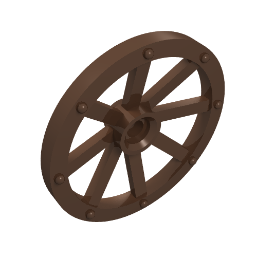 Lego Wheel Wagon Large (33mm D.), Round Hole For Wheel Holder Pin
