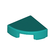 Lego Tile Round 1 x 1 Quarter / Dark Turquoise