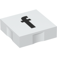 Lego Duplo Tile 2 x 2 with Lowercase 'f' Print