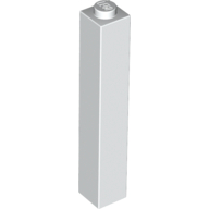 Lego Brick 1 x 1 x 5 with Solid Stud / White
