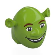 Lego Head Special, Ogre with Reddish Brown Eyebrows, Open Mouth Smile print (Shrek) / Lime